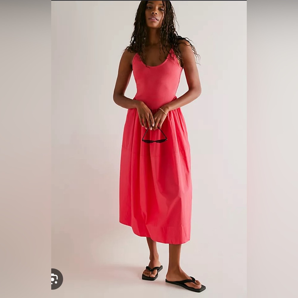Free People Pink Midi Dress